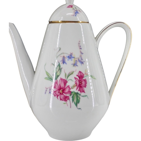 Hutschenreuther Selb Porcelain Tea Coffee Pot Floral Pattern Bavaria Germany 9" - Picture 9 of 14